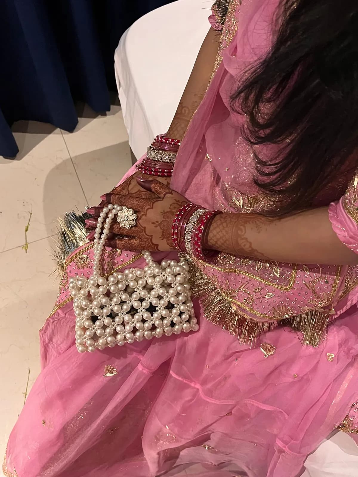 White Pearl Handbag — 3